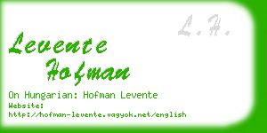 levente hofman business card